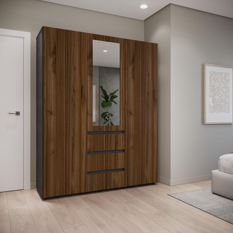 MADERKIT - Armario Java 160cm Color Gales Wengue