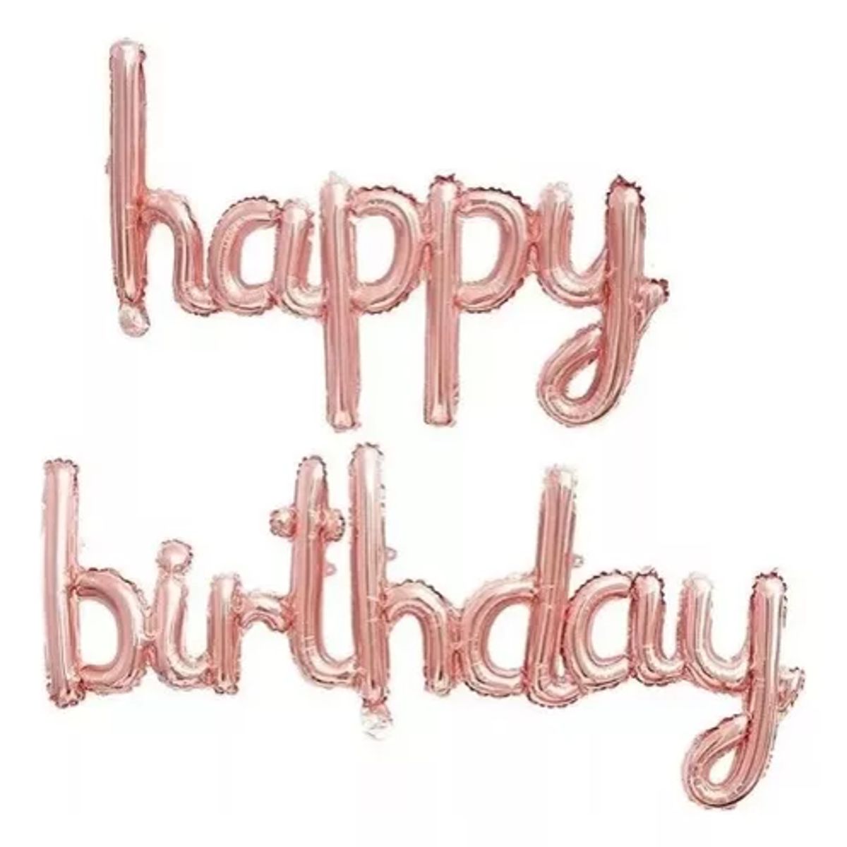 GENERICO - Globo HAPPY BIRTHDAY oro rosa Generico cursivo