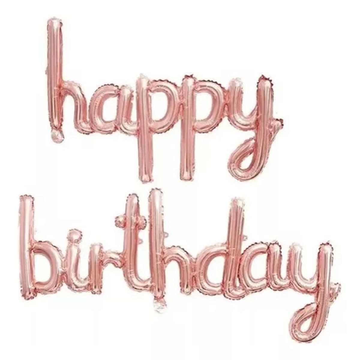 GENERICO - Globo HAPPY BIRTHDAY oro rosa Generico cursivo