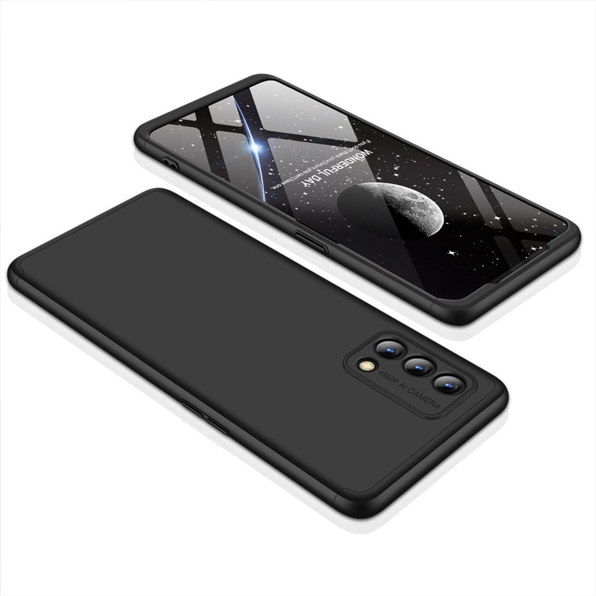 GENERICO - Funda Carcasa Estuche Protector Para Oppo Reno 6 lite Negro