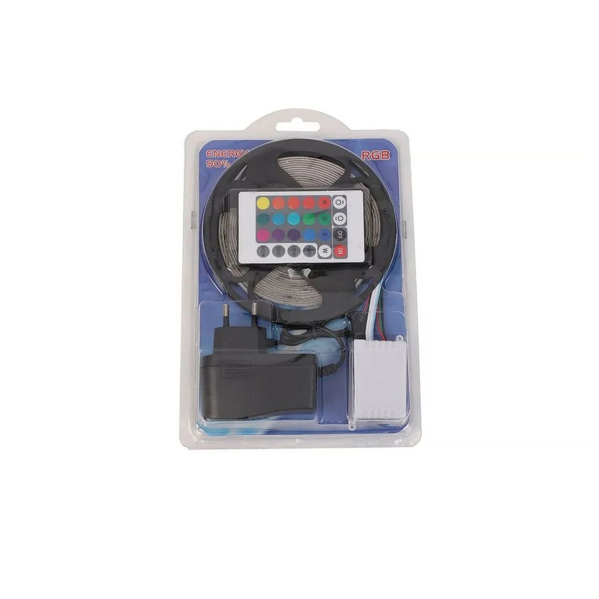 GENERICO - Cinta Tira Luz Led Rgb De 5 Mettros Con Contro