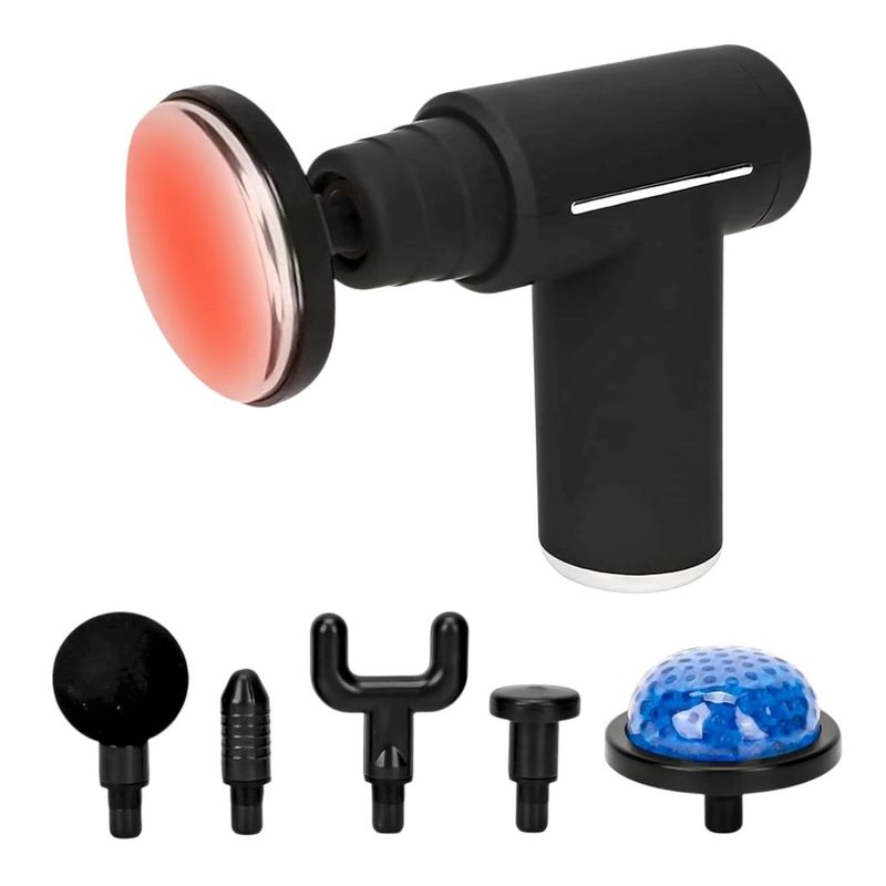 GENERICO - Masajeador De Percusion Recargable Con Vibracion Y Termoterapia