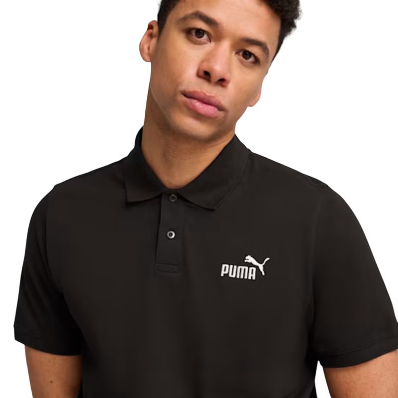 PUMA - Camiseta Polo Puma Essentials Small No. 1 Hombre-Negro