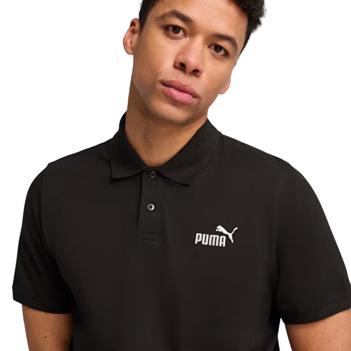 PUMA - Camiseta Polo Puma Essentials Small No. 1 Hombre-Negro
