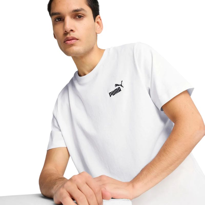 PUMA - Camiseta Puma Essentials Hombre-Blanco