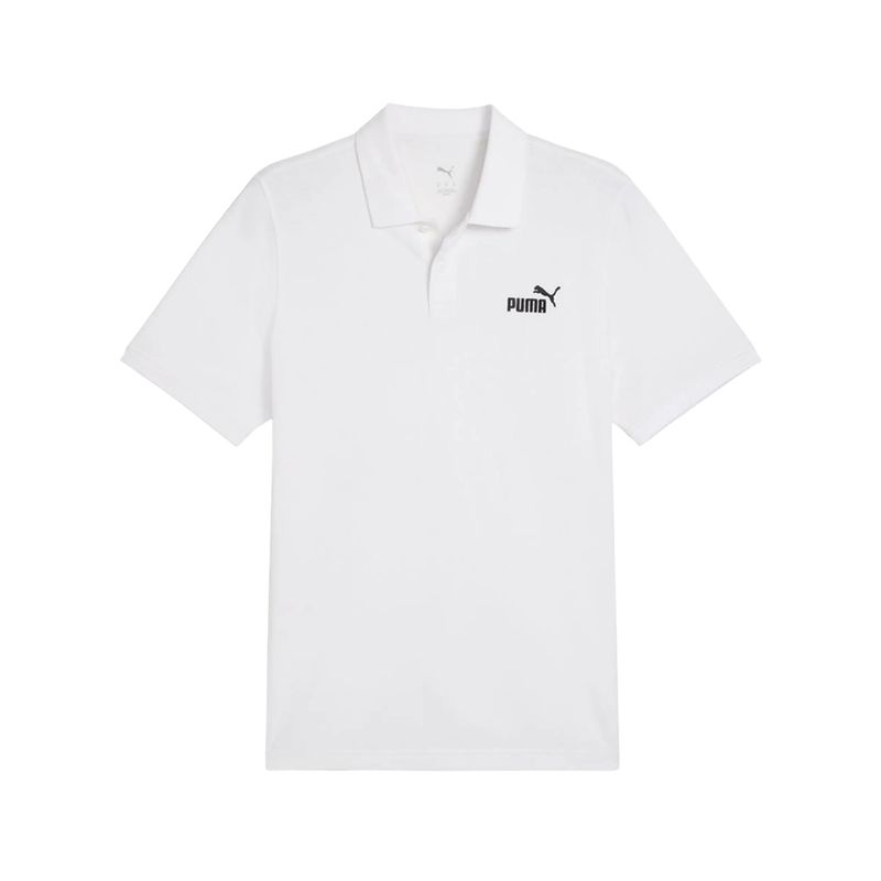 PUMA - Camiseta Polo Puma Essentials Small No. 1 Hombre-Blanco