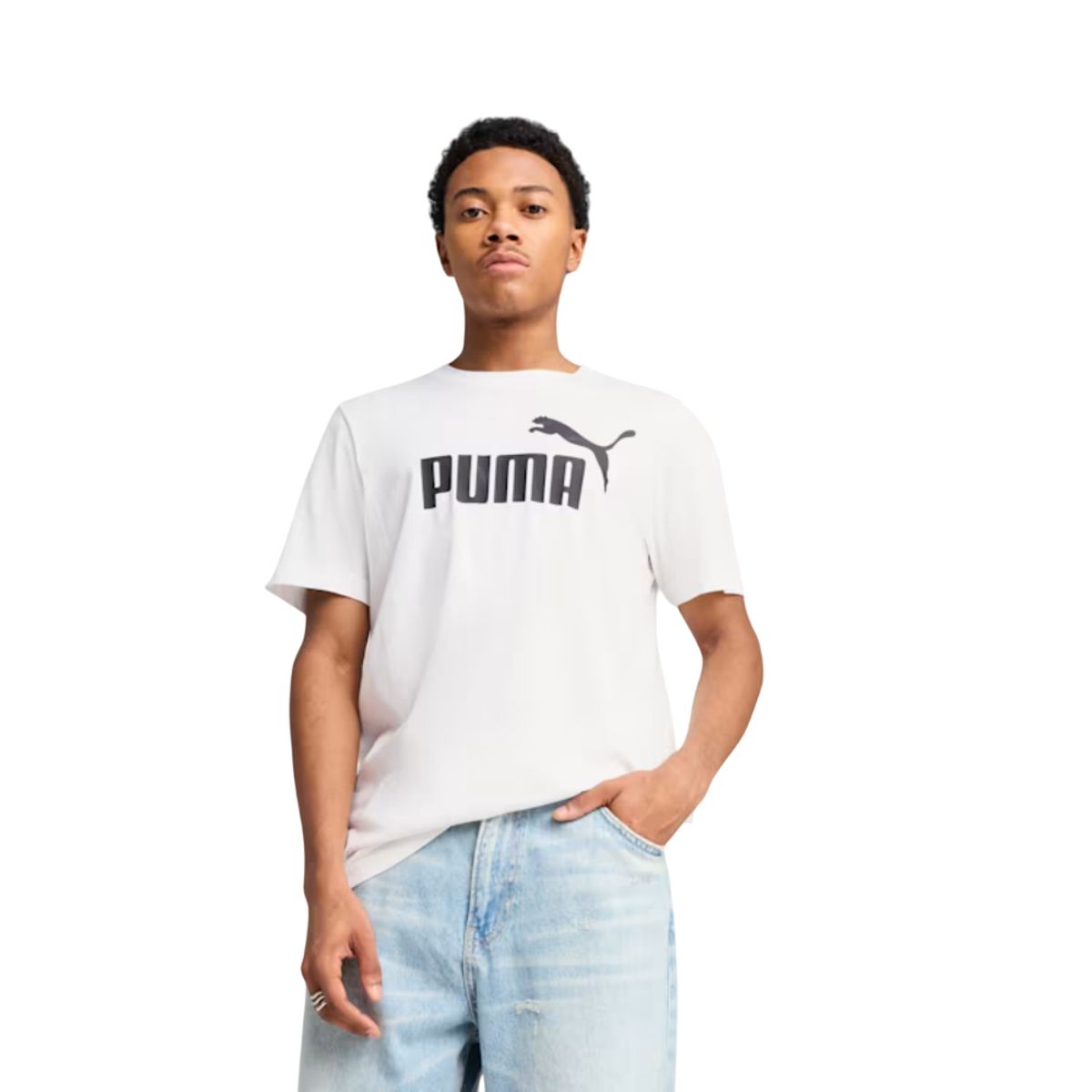 PUMA - Camiseta Puma Essentials No. 1 Hombre-Blanco