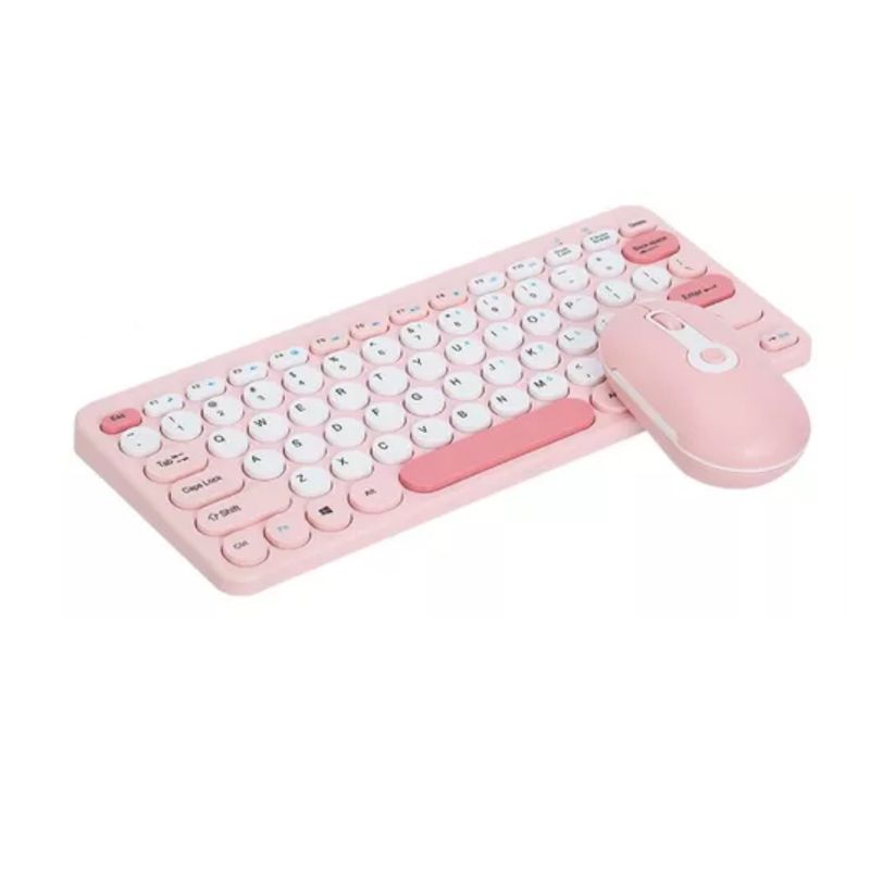 GENERICO - Kit Teclado Y Mouse Inalámbrico 2.4 Bluetooth Mikuso 78 Keys