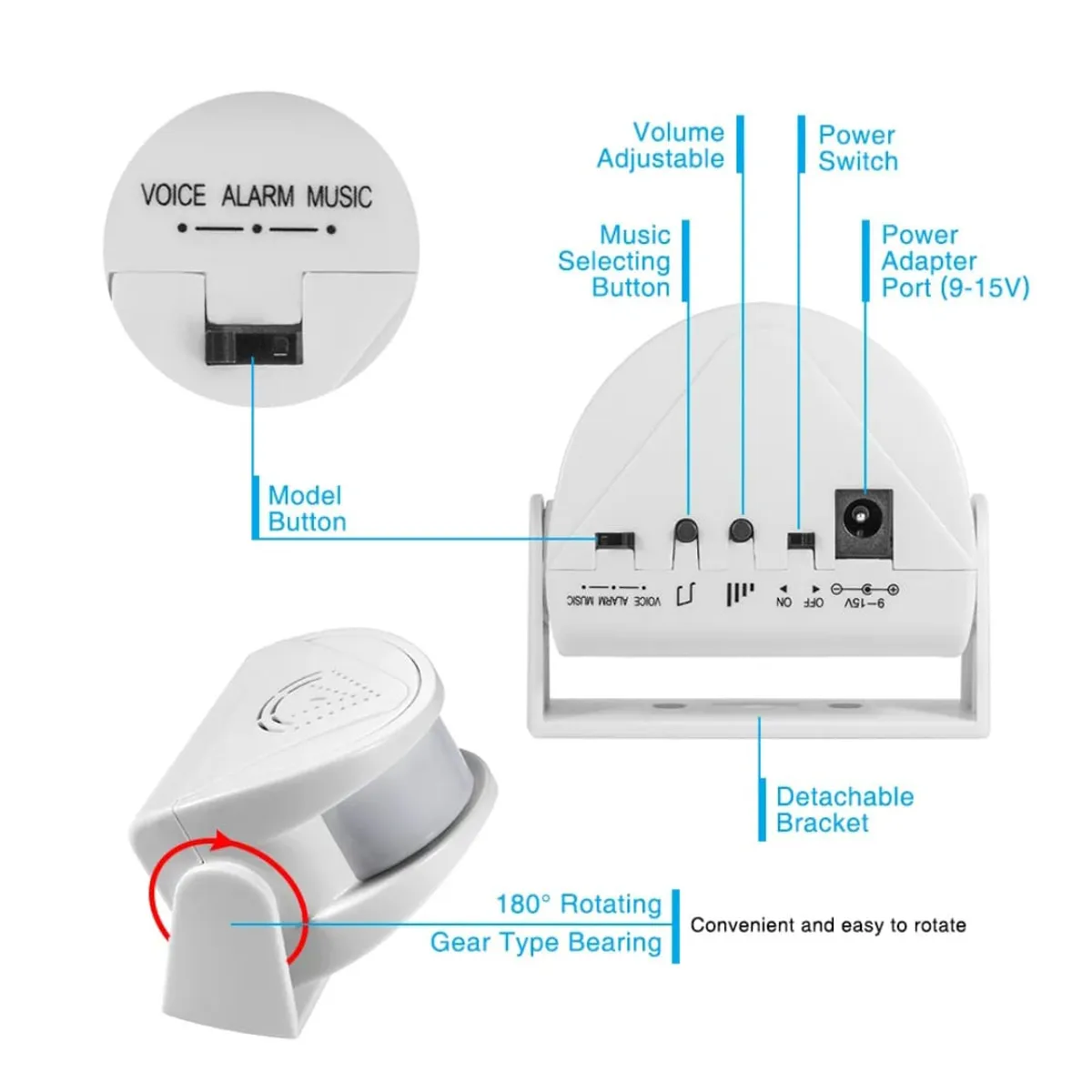 GENERICO - Timbre Bienvenida Anunciador Electrónico De Puerta Sensor Presencia Para Negocio