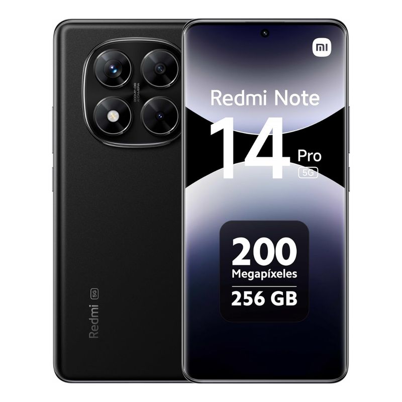 XIAOMI - Celular Xiaomi Redmi Note 14 Pro 5G 256GB/8GB RAM - Negro