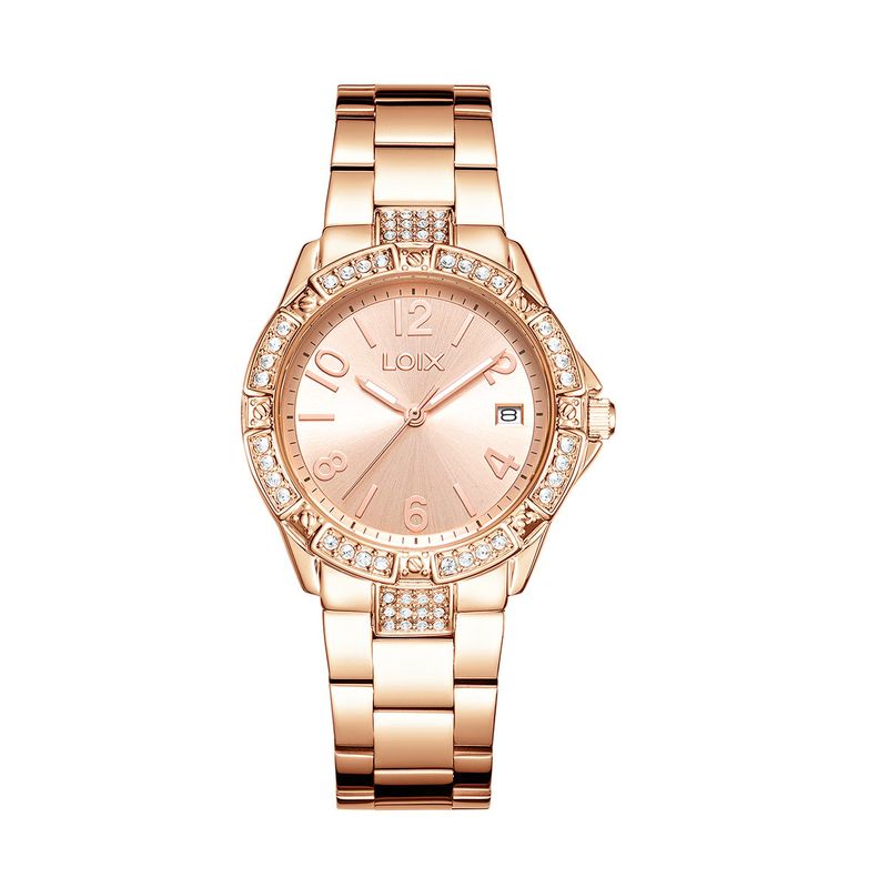 LOIX - Reloj mujer L1272-5 Oro rosa con tablero oro rosa