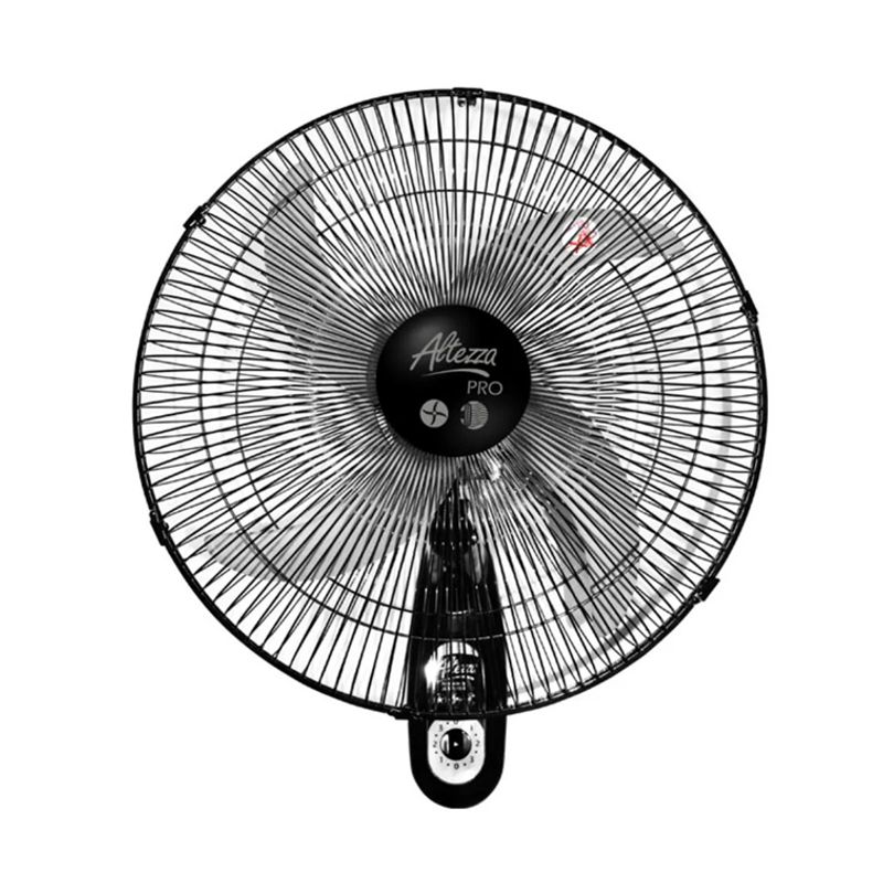 ALTEZZA - Ventilador Altezza Pro de Pared Motor a Balineras Malla Metalica Negro