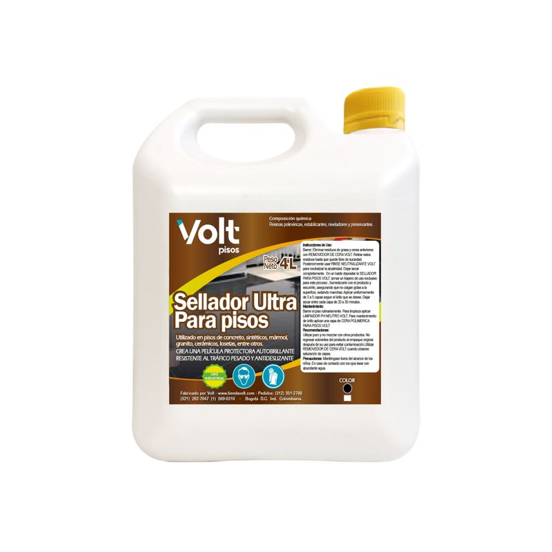 VOLT - SELLADOR ULTRA COLOR NEGRO PARA PISOS 4L VOLT
