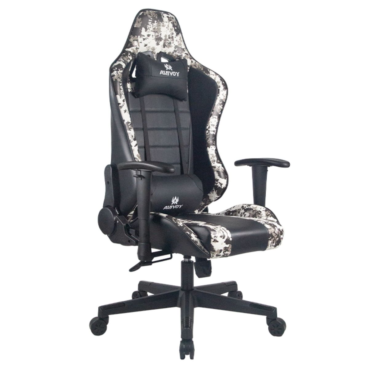 AKIVOY - Silla Gamer Militar Creed Ergonomica Reclinable Giratoria