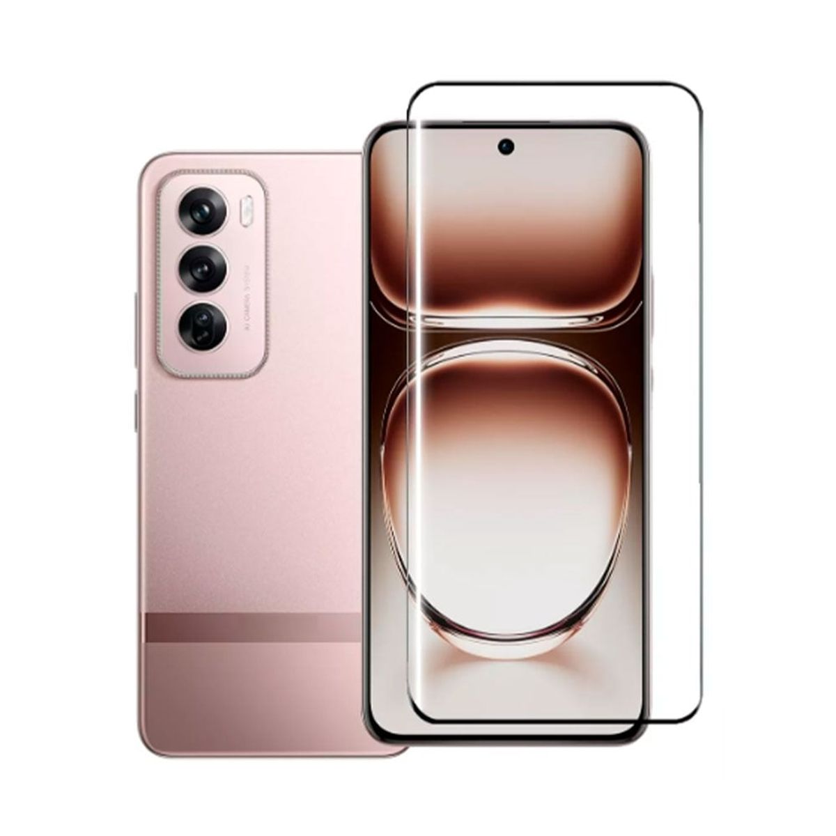 GENERICO - Vidrio Protector de Pantalla Templado Biselado Fullcover Curvo Para Oppo Reno 12