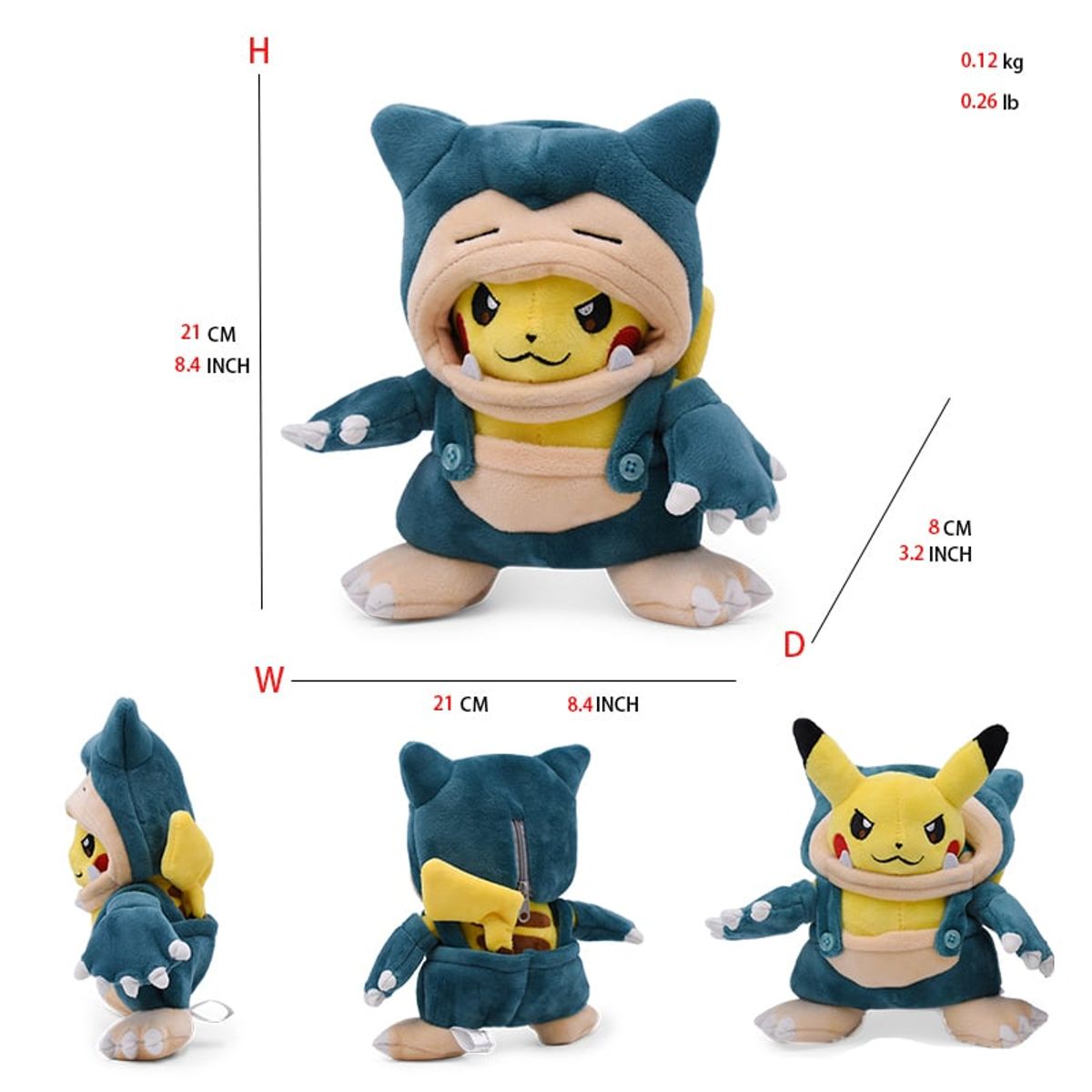 GENERICO - PELUCHE ANIME PIKA  COSPLAY  COLECCIONABLE