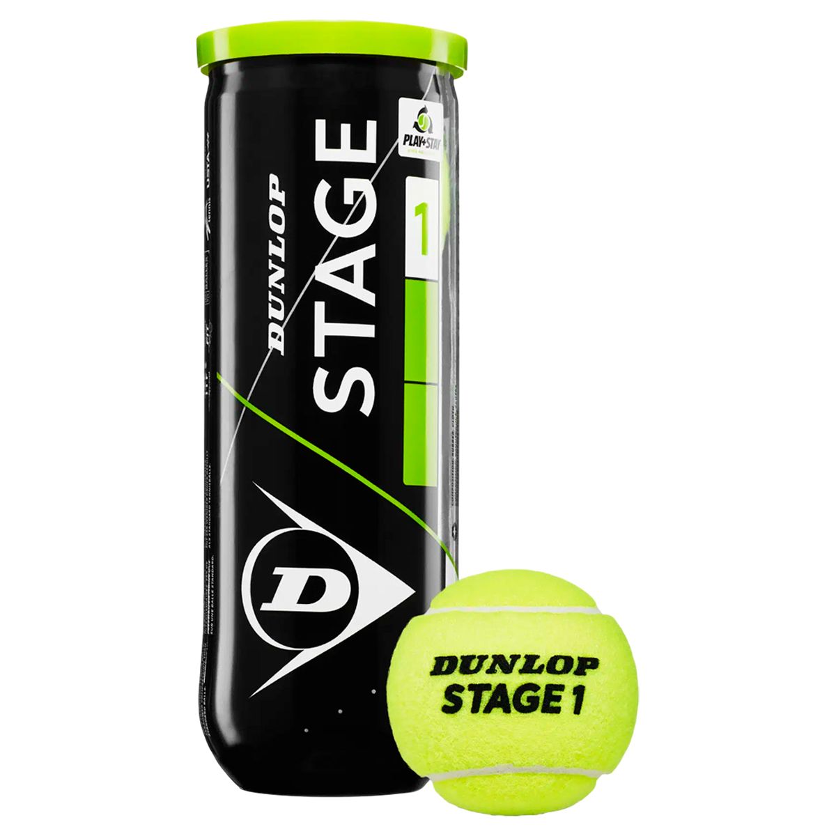 DUNLOP - Pelotas Tenis Dunlop Stage 1 Original Tubo 3 Pelotas