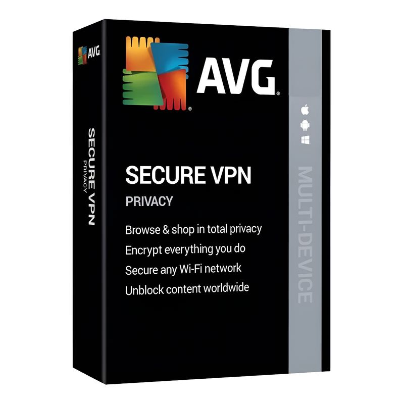 GENERICO - AVG Secure VPN 2025 - Licencia 12 Meses - 10 Dispositivos