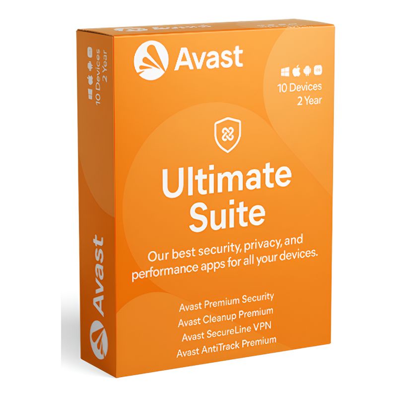 GENERICO - Avast Ultimate Suite 10 Dispositivos 2 Años Pc Mac Móvil
