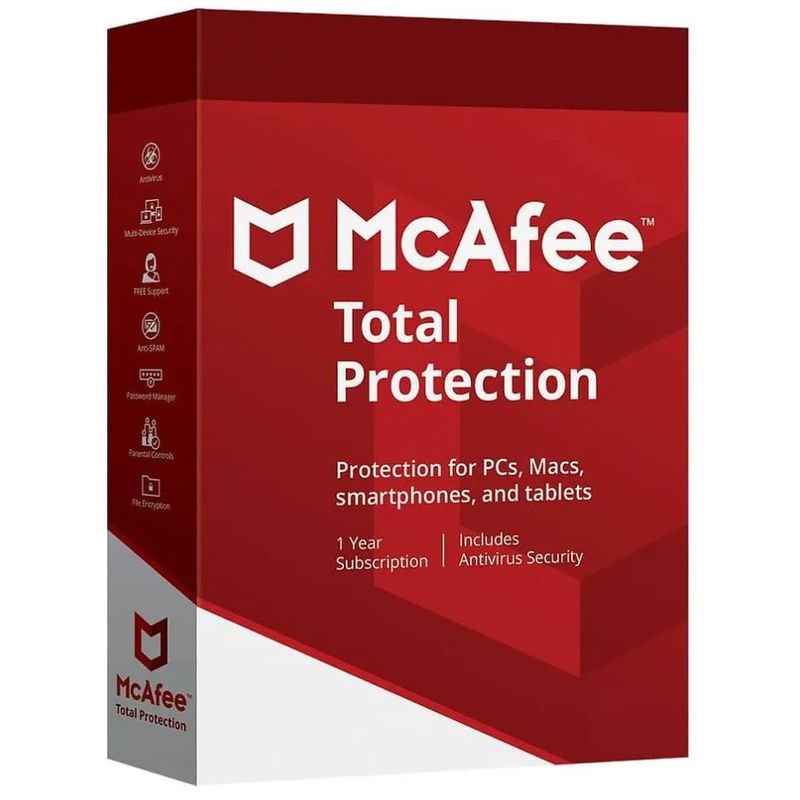 MCAFEE - Antivirus Mcafee Total Protection 1 Dispositivo 1 Año