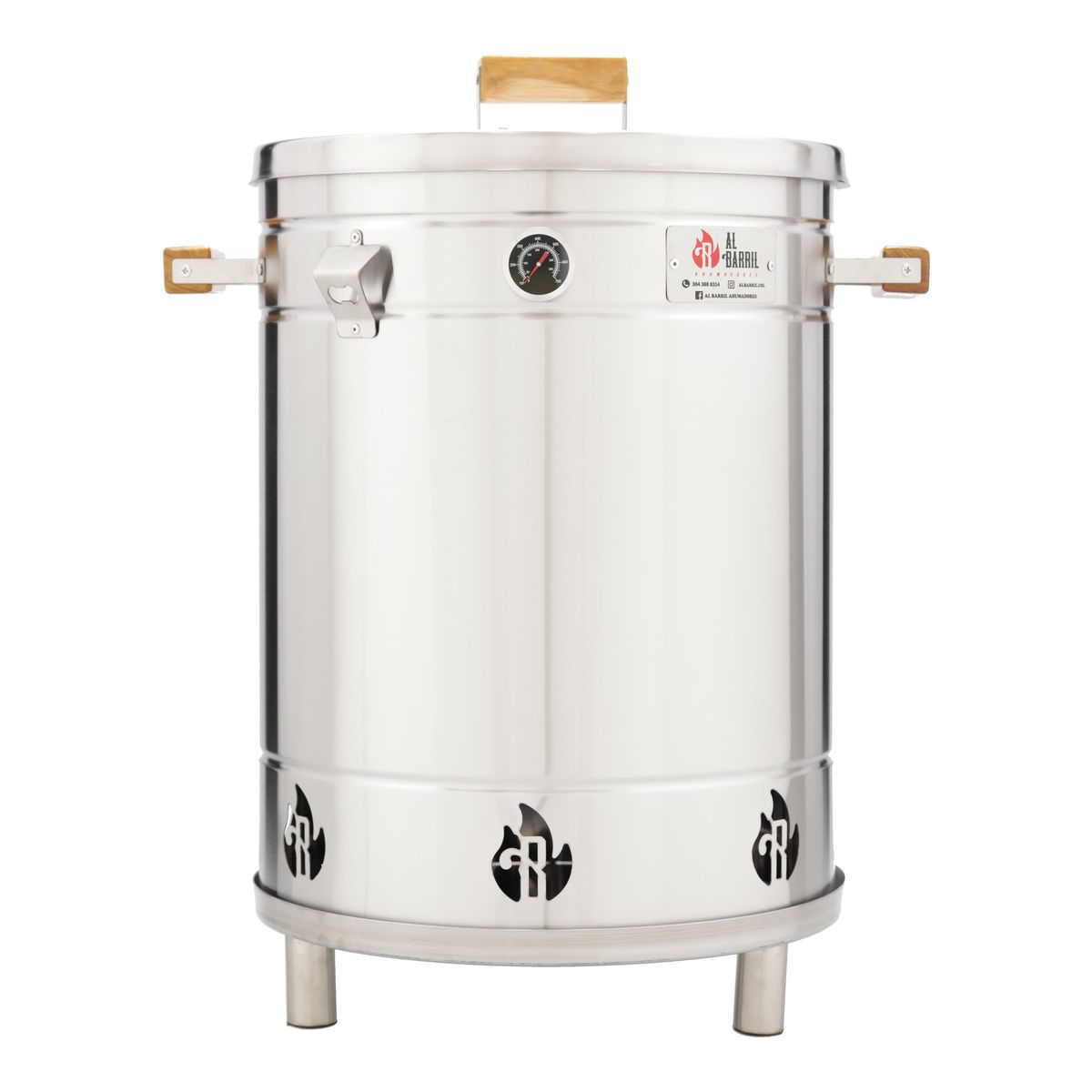 AL BARRIL - Barril asador 40 libras - Acero inoxidable