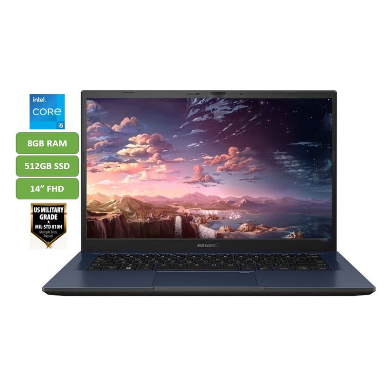 ASUS - PORTATIL ASUS EXPERTBOOK - CORE I5 1335U - 8GB RAM - 512GB SSD - 14 FHD - MOD: B1402CVA-NK2506