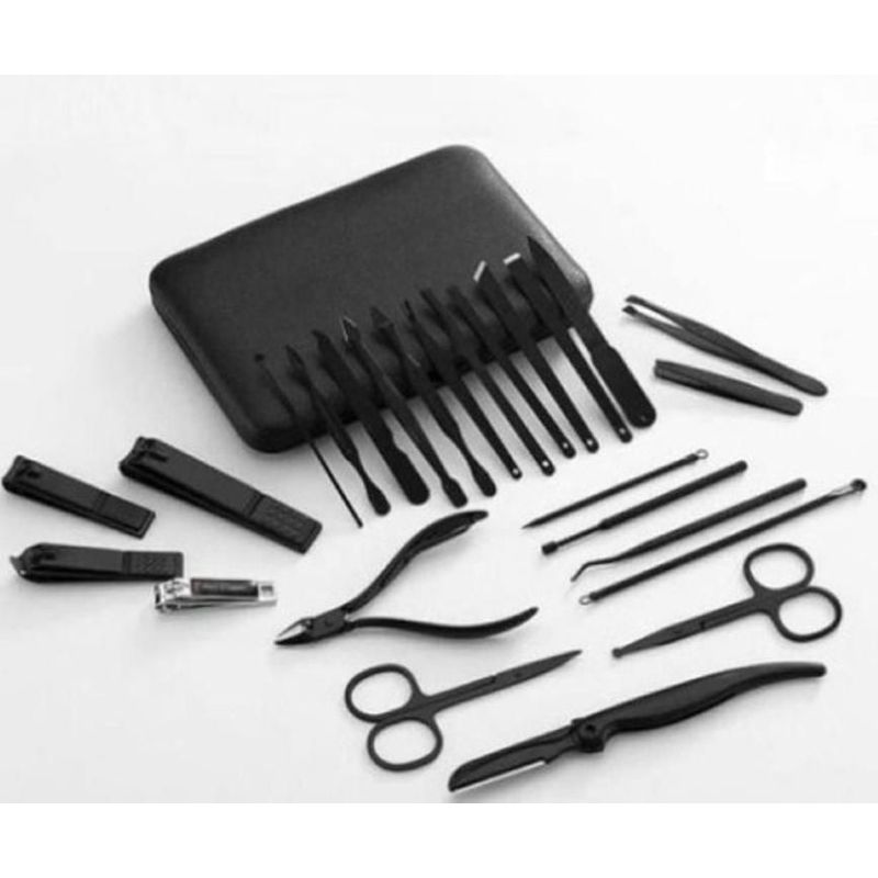 GENERICO - KIT MANICURE ESTUCHE PORTATIL ACCESORIOS MULTIFUNCIONAL 23 PCS