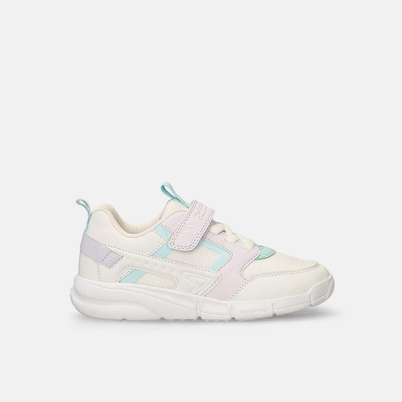 BUBBLE GUMMERS - Tenis Junior Para Niña Bubblegummers Blanco-Lila Salma