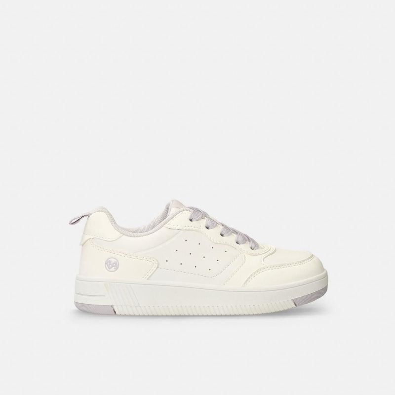 BUBBLE GUMMERS - Tenis Junior Para Niña Bubblegummers Blanco-Lila Saskia