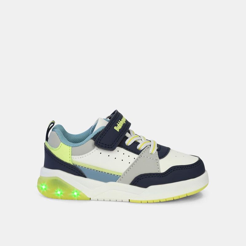 BUBBLE GUMMERS - Tenis Infantil Para Niño Bubblegummers Blanco-Azul Simón