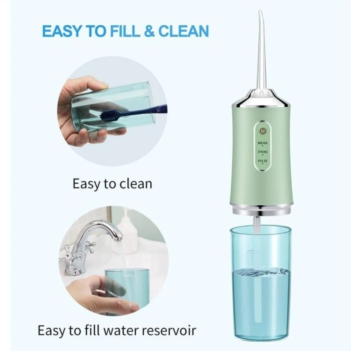 ZHOPI CO - Irrigador Oral Limpieza Dental Profunda Recargable