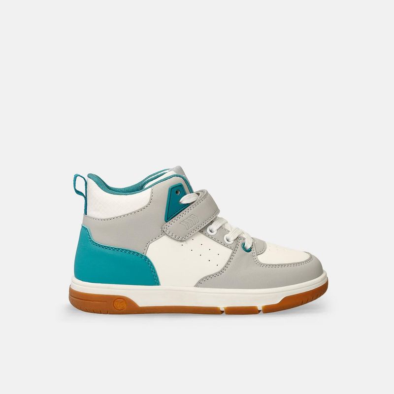 BUBBLE GUMMERS - Tenis Junior Para Niño Bubblegummers Blanco-Gris Steven