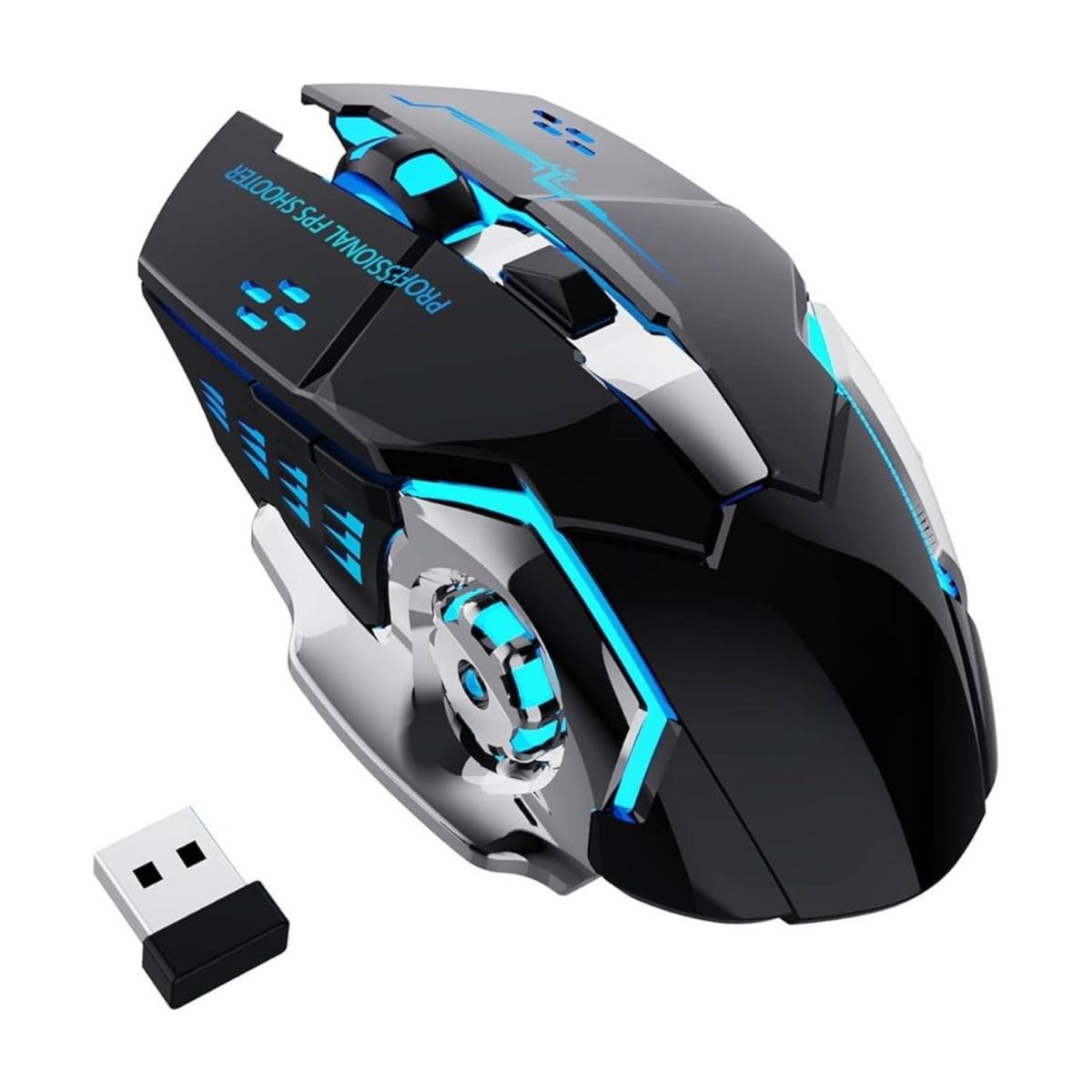 AMERICAN GENERICS - Mouse Inalámbrico Gamer Rgb Q6 Recargable 6 Botones