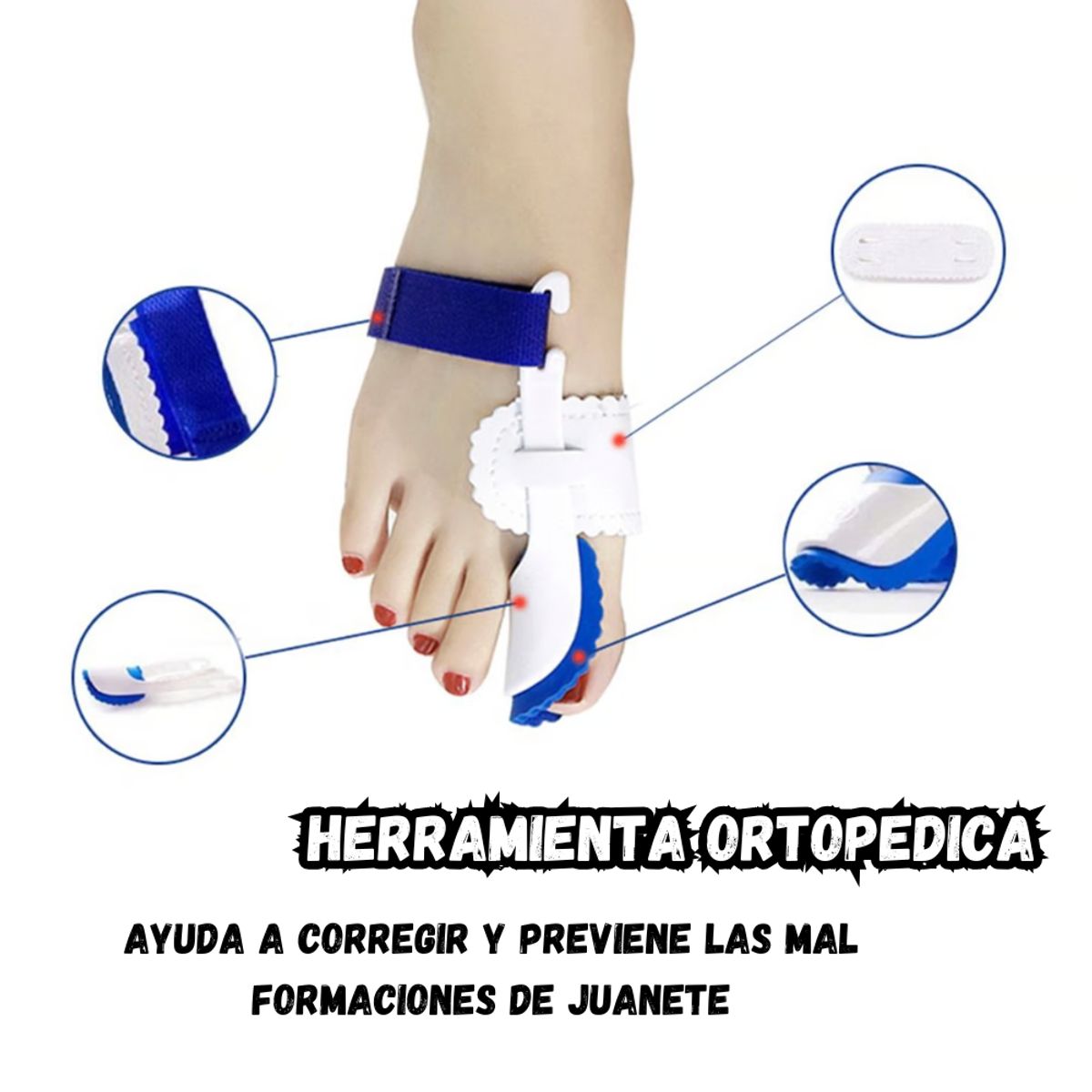 GENERICO - Férula Corrector De Juanete Hallux Valgus Pies Extra Comodo