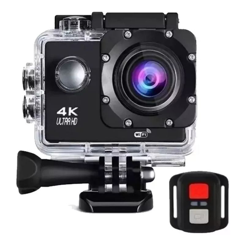GENERICO - Cámara De Acción Deportiva 4k Full Hd 16mp Control Remoto Y Accesorios