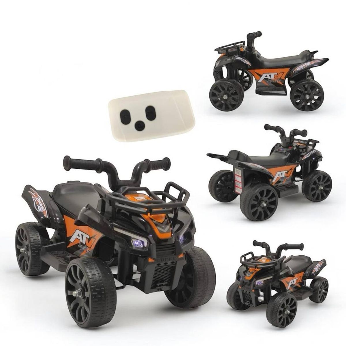 BRITOCHET - Cuatrimoto Eléctrica Niño C/Remoto Montable  REF 3688 Negra