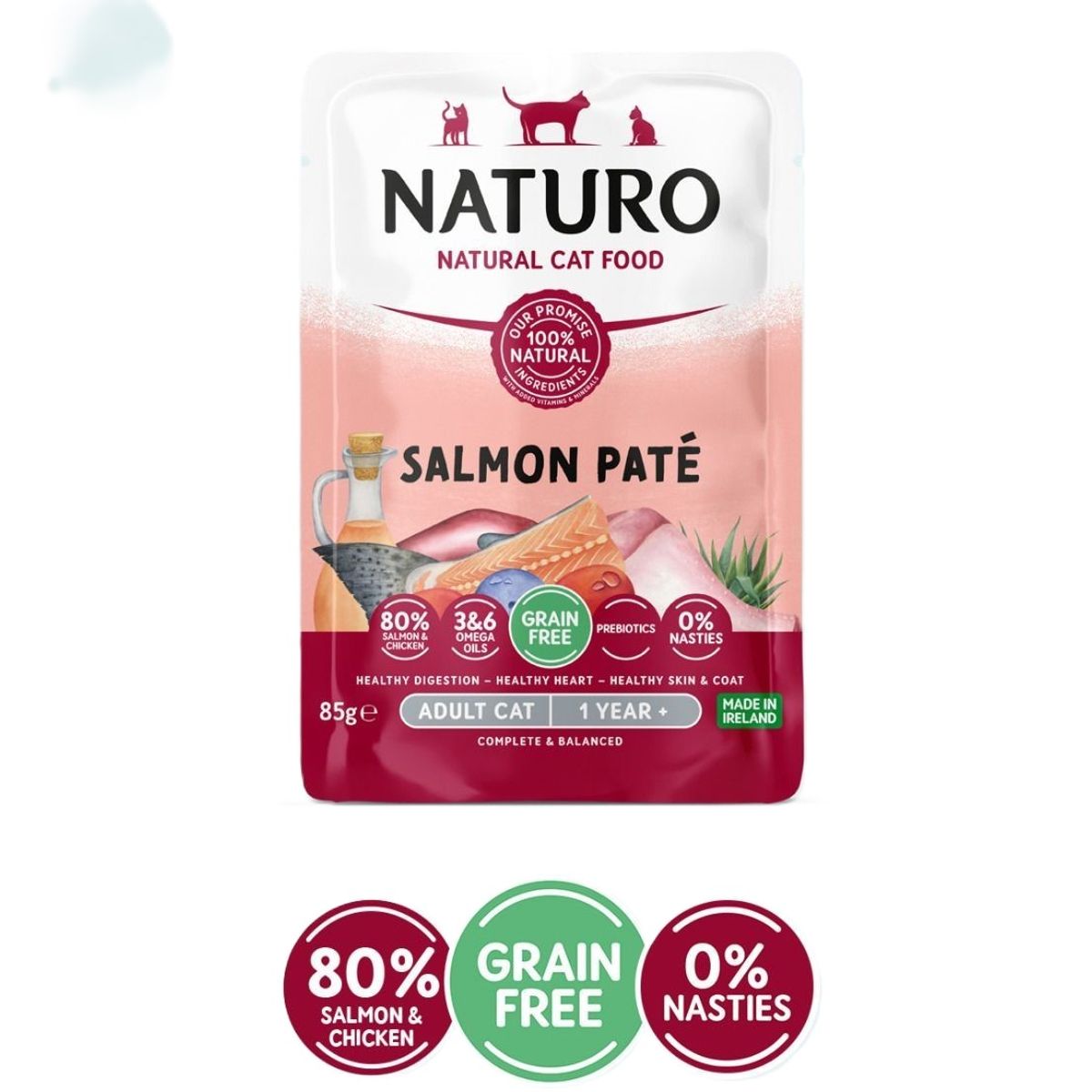 CATLIKE - Alimento Naturo Para Gato Pouch Paté De Salmón 85g
