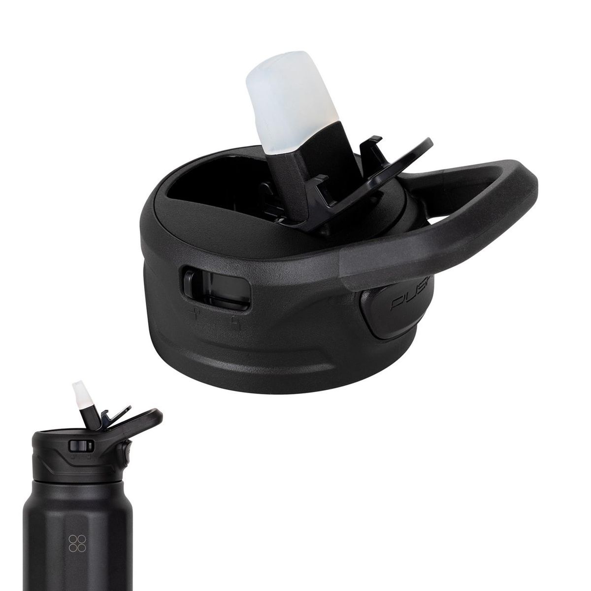 BUFFER FLASK - Tapa Para Termo Botella Termica Buffer Paine 700 lt y 1 lt - Negro