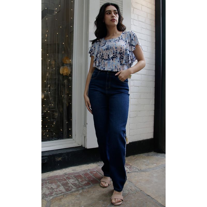 L Y H - Jean Para Mujer Azul Marca L&H