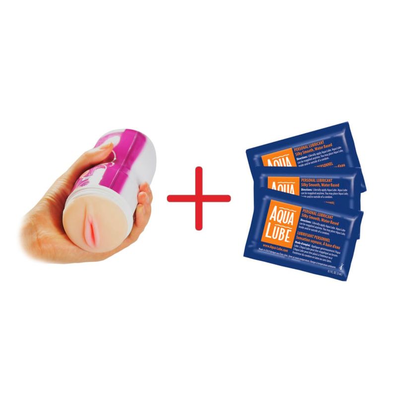 LUST - Combo Masturbador Vaginal + Lubricante Aqua