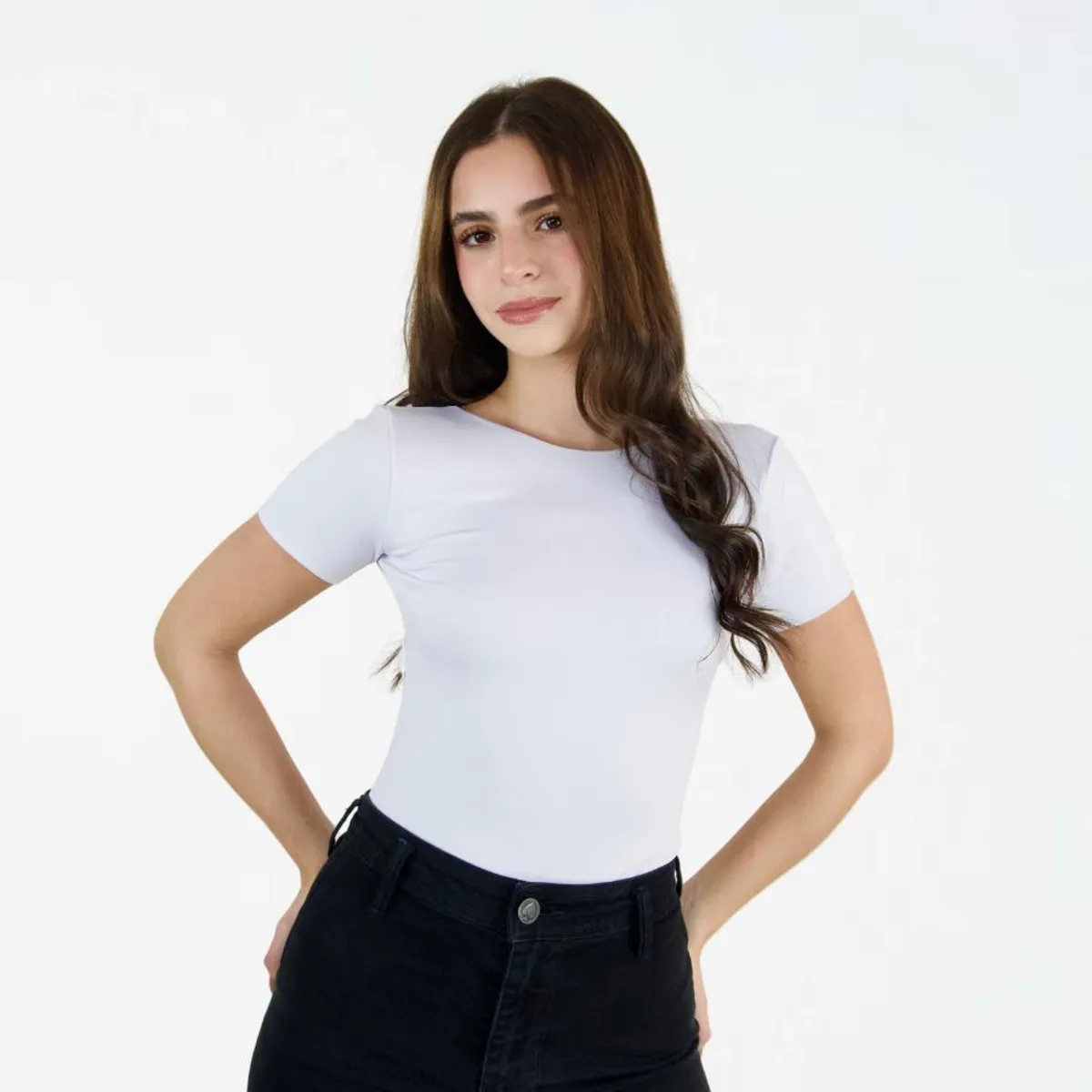 MOLGOA - Body Para Mujer Escote Redondo en Espalda - The Message