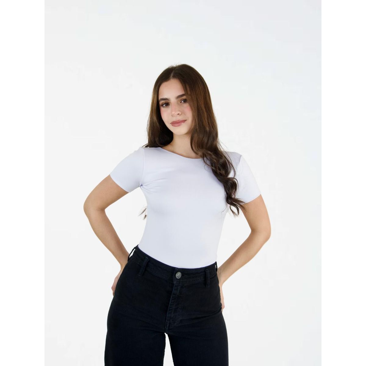 MOLGOA - Body Para Mujer Escote Redondo en Espalda - The Message