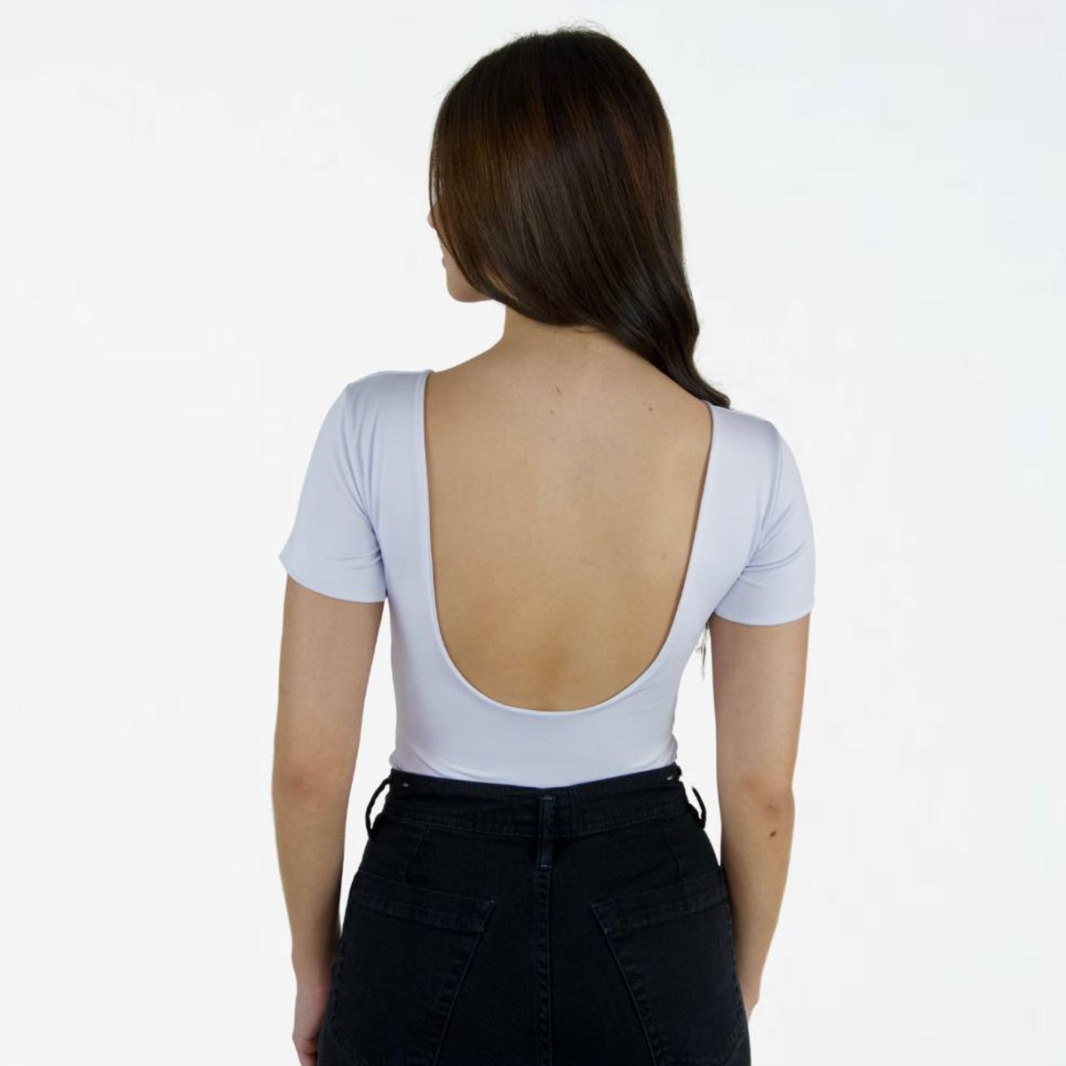 MOLGOA - Body Para Mujer Escote Redondo en Espalda - The Message