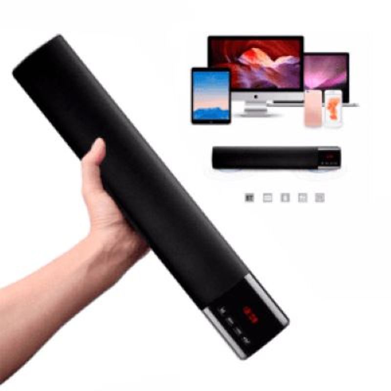 GENERICO - Barra Sonido Parlante 40cm Bluetooth Super Bass Fm Sd B28s Audio Rojo