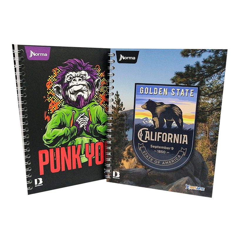 NORMA - Cuaderno Argollado - Rayado X 80 Hojas Pasta Dura Norma
