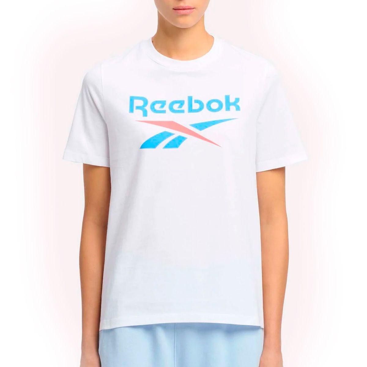 REEBOK - Camiseta Reebok Blanco Mujer Identiy Big Logo Tee