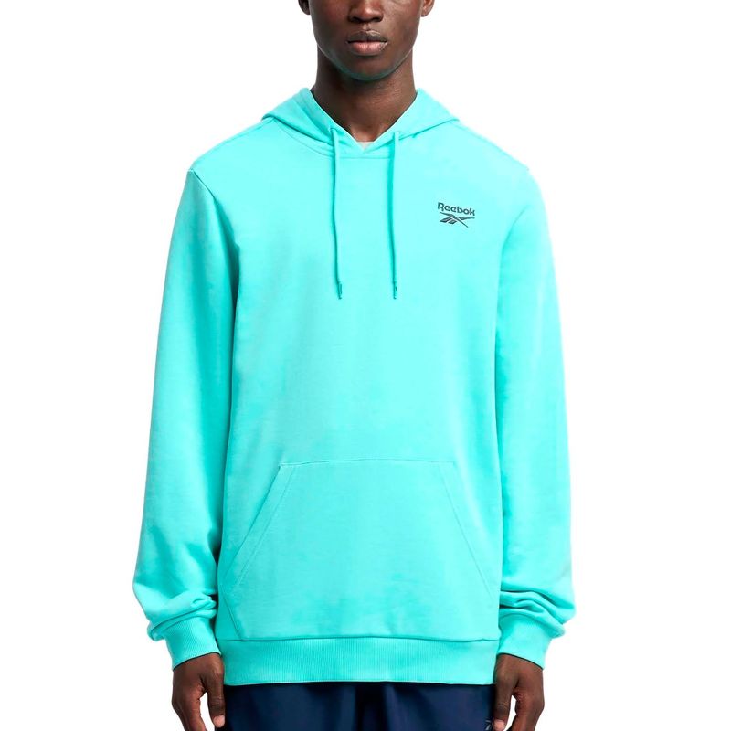 REEBOK - Hoddie Reebok Turquesa Hombre Identity Logo pequeño