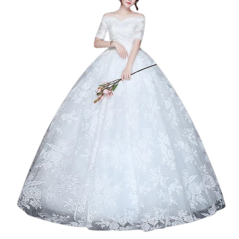 YURELKSHOP - VESTIDO NOVIA LIQUIDACION  PRINCESA MANGA 34 MATRIMONIO NUEVO