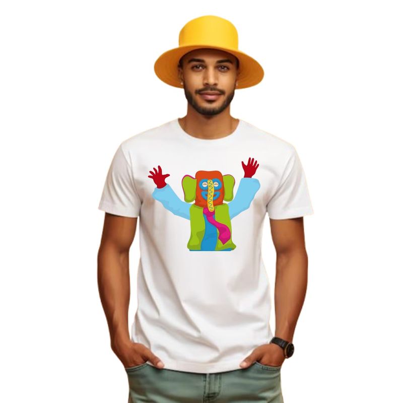 OVATION - Camiseta Carnaval De Barranquilla Marimonda Cuello Redondo Hombre