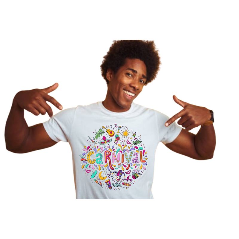 OVATION - Camiseta Carnaval De Barranquilla Cuello Redondo Hombre